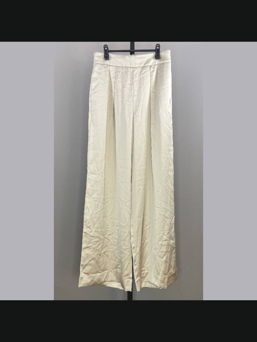 NEW Banana Republic Pants Womens 4 tan satin wide leg trouser preppy cocktail